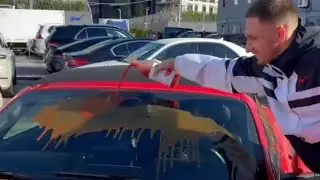 Литвин облил мустанг Гордея томатным соком/ отомстил за пранк с GTR