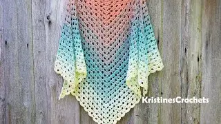 Simple & Elegant Crochet Triangle Shawl Tutorial