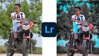 Aqua and black effect Lightroom photo editing tutorial in mobile||S CREATION
