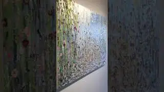 East Meets West Part I and II (Diptych), 2017. Oil and metal leaf on canvas, 36 x 48 in.