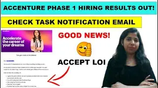 Accenture Hiring 2021 Result are Out! | LOI & Task Notification Email | Accenture Recruitment 2021
