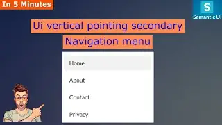 semantic ui vertical pointing secondary menu|pointing secondary menu|vertical menu styles