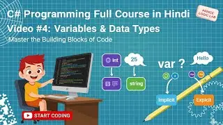 C# Variables & Data Types in Hindi (int, string, bool, var) | C# Full Course #4