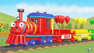 Learn colors with Balloons 🎈Color Train — Educational videos for children — Olly the train