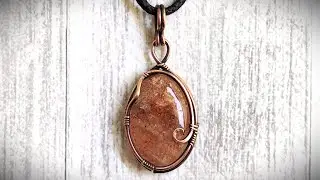 Simplistic Look Cabochon Pendant Wire Wrapping Tutorial remake of 2016 video