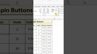 Boost Your Excel Skills by Adding Spin Button for Dynamic Data Control! #ExcelTips #DataSpin