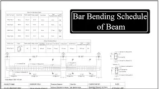 Bar Bending Schedule of Beam | Site Engineer Part 16