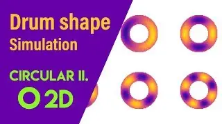 Animation of a Circular Drum with a Hole in 2D