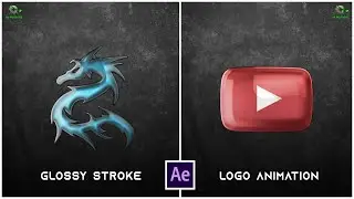Glossy Stroke Logo Animation | After Effects Tutorials | Gaming Logo Animation | No Plugins
