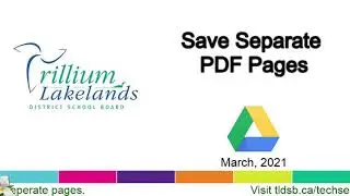 Save Separate Pages of a PDF
