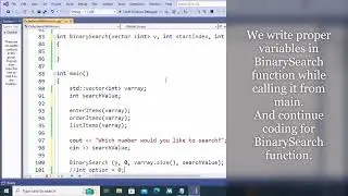 How to write Binary Search function in C++ on vector array - Part3