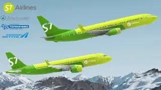𝟒𝐊 S7 Airlines | Airbus A320 Neo | Boeing 737-800 Взлёт аэропорт Домодедово | Новосибирск |Якутск