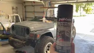 Jeep Wrangler TJ - Duplicolor Vinyl & Fabric Spray Paint Dash Interior pt.1/2