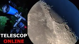 ONLINE Telescope! Moon through a telescope on June 11, 2020. SkyWather MAK 102mm