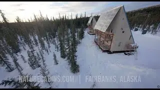 Drone Flight features Solar Cabins in Alaska