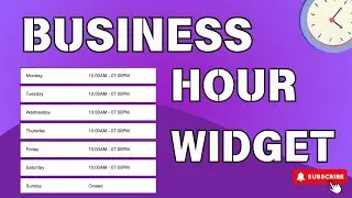 How to add business hour widget on your website
