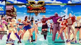 Street Fighter V AE Juri/Laura/Karin/Cammy/Chun Li vs Falke/Urien/Ibuki/Cody/Kolin PC Mod