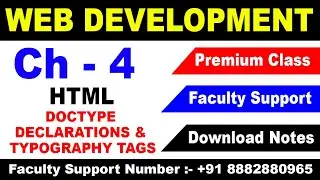 HTML Doctype Declarations And Typography tags