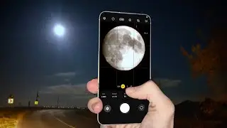 Full Moon Zoom On The Samsung GALAXY S24 Phone With No Accessories