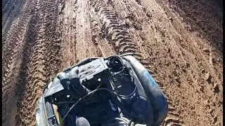Yamaha pulls Dodge, camper, and sxs up hill in the mud