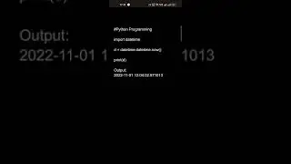 Python Programming: datetime module