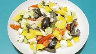 СВЕЖИЙ ЛЕТНИЙ САЛАТ с брынзой и оливками 🫒