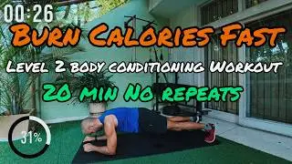Total Body Burn 🔥: No Repeat Workout Level 2 | Workout Get Shredded Intense  Workout (No Equipment)