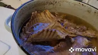 Вареная домашняя колбаса! из отходов)