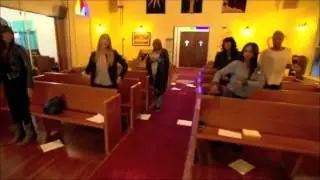 The Braxtons having a good time at church