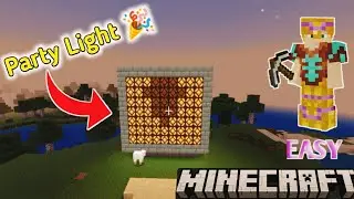 Minecraft: Working party Light Easy. Minecraft redstone build hack.#redstonebuild #partylight.