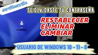 Olvide mi contraseña Te enseño como restablecerlo o cambiarlo windows 10, windows 11