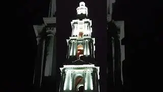 КАЛЯЗИНСКАЯ КОЛОКОЛЬНЯ в свете прожекторов