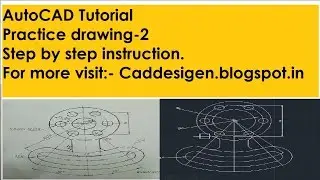 AutoCAD tutorial | Practice Drawing 2| Full step by step instruction| Quadrant
