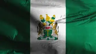 Flag of RHODESIA | 60 Seconds Loop | 4K - Ultra HD | Stock Footage - Realistic Flag Wave Animation