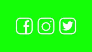 Facebook, Instagram, Twitter Logo Animations│Motion Graphics│Green Screen│Social Media Icons│