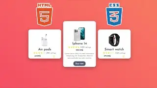 Creative product Card hover effect | HTML & CSS