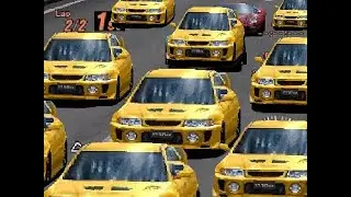 Gran Turismo 2000 Yellow Evo race