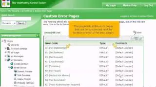 How to create custom error pages
