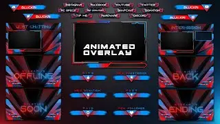 🔥🔥 Animated twitch overlay, Stream overlay package