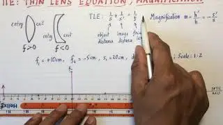 11E: Thin lens equation; magnification