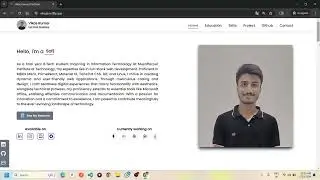 Portfolio | Tailwind Css Portfolio | MERN Technology Portfolio | MERN Portfolio