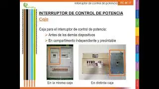 Videoteca del REBT - ITC BT 17. Resumen
