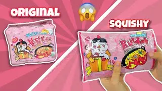 SQUISHIE DE RAMEN BULDAK DE PAPEL 🍜| squishies ayo