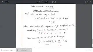 Knapsack Cryptosystem with example