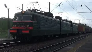 Электровоз ВЛ11М-193/194А с контейнерным поездом