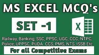 MS Excel Tutorial Set-1 | MS Excel Mcq Question Question and Answers | Excel mcq |  Dhanju Sir