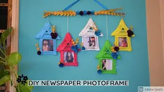 How to make Newspaper  Photo Frame | Best out of waste | parul pawar