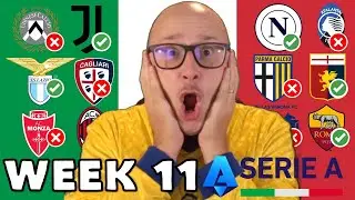 2024/25 SERIE A PREDICTIONS - WEEK #11