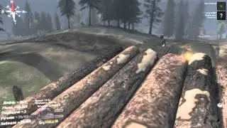 MAZ 7310 timber trucks on the roads in 2015 spintires gameplay