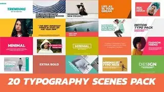 20 Trendy Typography Scenes   Premiere Pro » free after effects templates   after effects